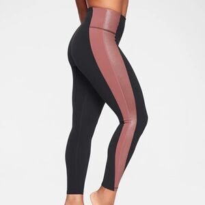 Athleta Salutation Colorblock Asym 7/8 Powervita tight yoga/fitness pant
